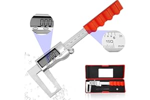 ANGCHUN Disc Brake Rotor Micrometer, 6 Inch Brake Rotor Caliper Measuring Tool of Inch and Millimeter Conversion Stainless Steel Electronic Vernier Caliper Auto-Off Feature Electronic Gauge with LCD Screen