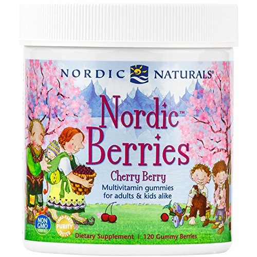Nordic Naturals - Nordic Berries Cherry Berry, Multivitamin Gummies for Adults + Kids Alike, 120 Gummy Berries