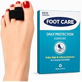 Hammer Toe Straightener, Buddy Tape for Broken Toe &amp; Toe Corrector Splint | Adjustable Hook &amp; Loop Toe Wraps, Washable Reusable Toe Separator for Crooked, Curled, Overlapping Toes, Bunion Pain Relief