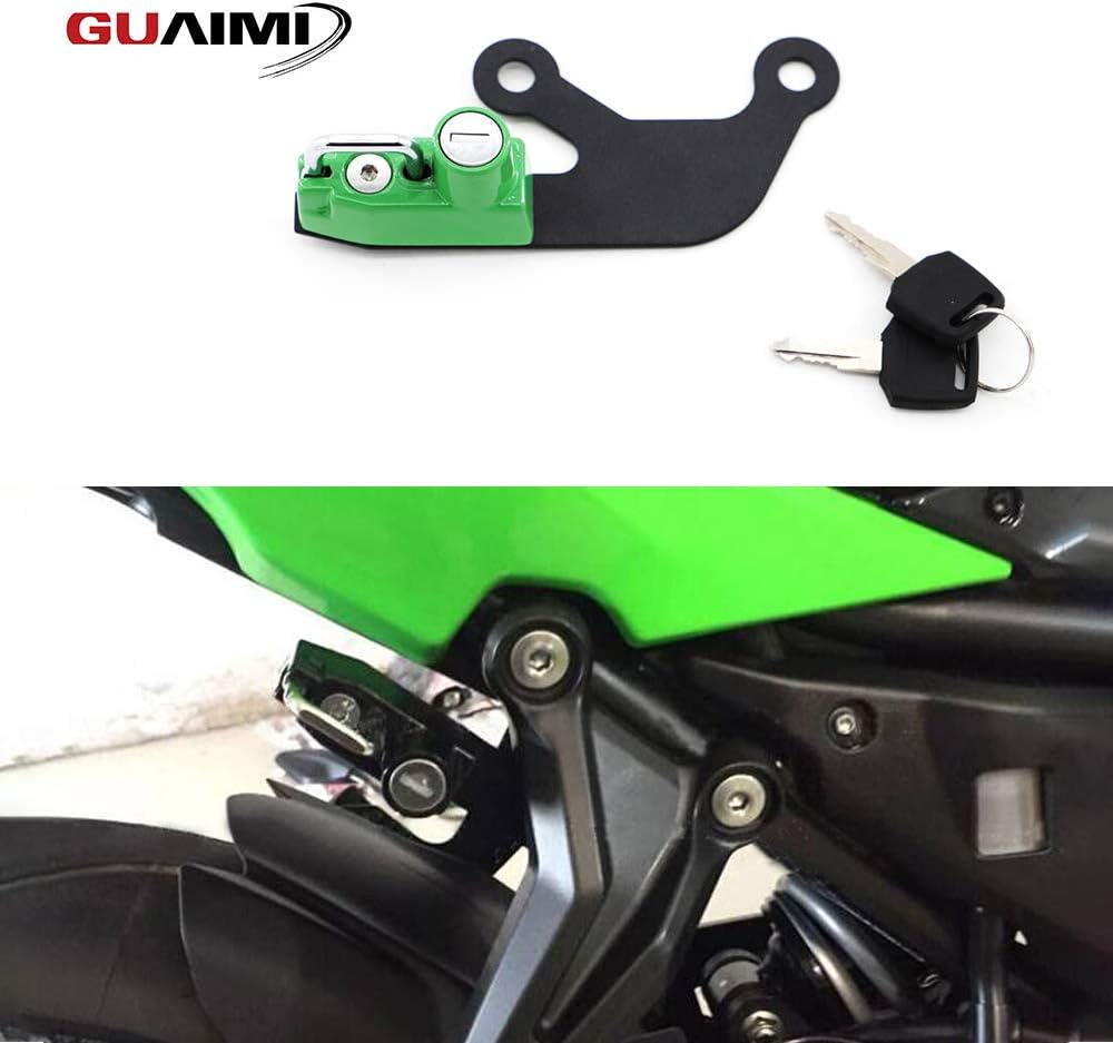 GUAIMI Motorcycle Anti-Theft Helmet Lock with Keys for Kawasaki Ninja 650 2017-2019 Kawasaki Z 650 2017-2019