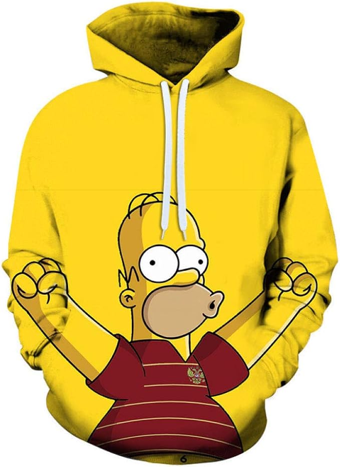 Simpsons Hoodies Streetwear The Simpson Pullover Sudadera Hombre Moda