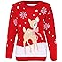 Pull Noel Famille Pulls De Noël Homme Femme Enfant Garçon Fille Sweat Shirt Moche Oversize Pull Over Renne Cerf Sweatshirt Col Rond Christmas Sweat-Shirt Hiver Chaud Pour Toute La Famille Blanc S
