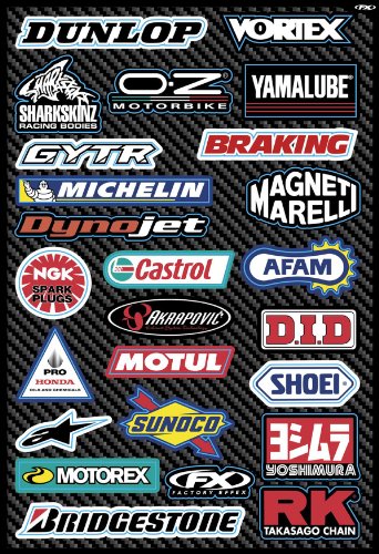 Factory Effex Street Sponsor Sticker Sheet (15-68800)