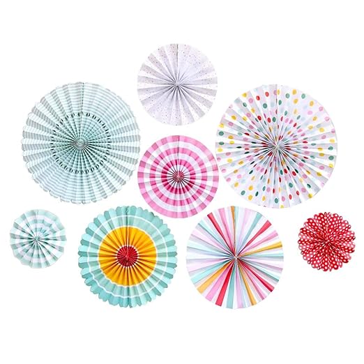 Asdomo 8 Fiori Di Carta Velina Da Appendere Per Feste