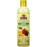 Okay and Almond Nourishing And Strengthening Shampoo Helps Refresh,Revitalize, and Strengthen Hair Sulfate,Silicone,Paraben Free For All Hair Types and Textures Made in USA oz Honey 12 Ounce