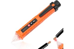Non-Contact Voltage Tester NCV Detector Pen Electrical Tester 12V-1000V AC Live with Adjustable Sensitivity Modes LED Flashli