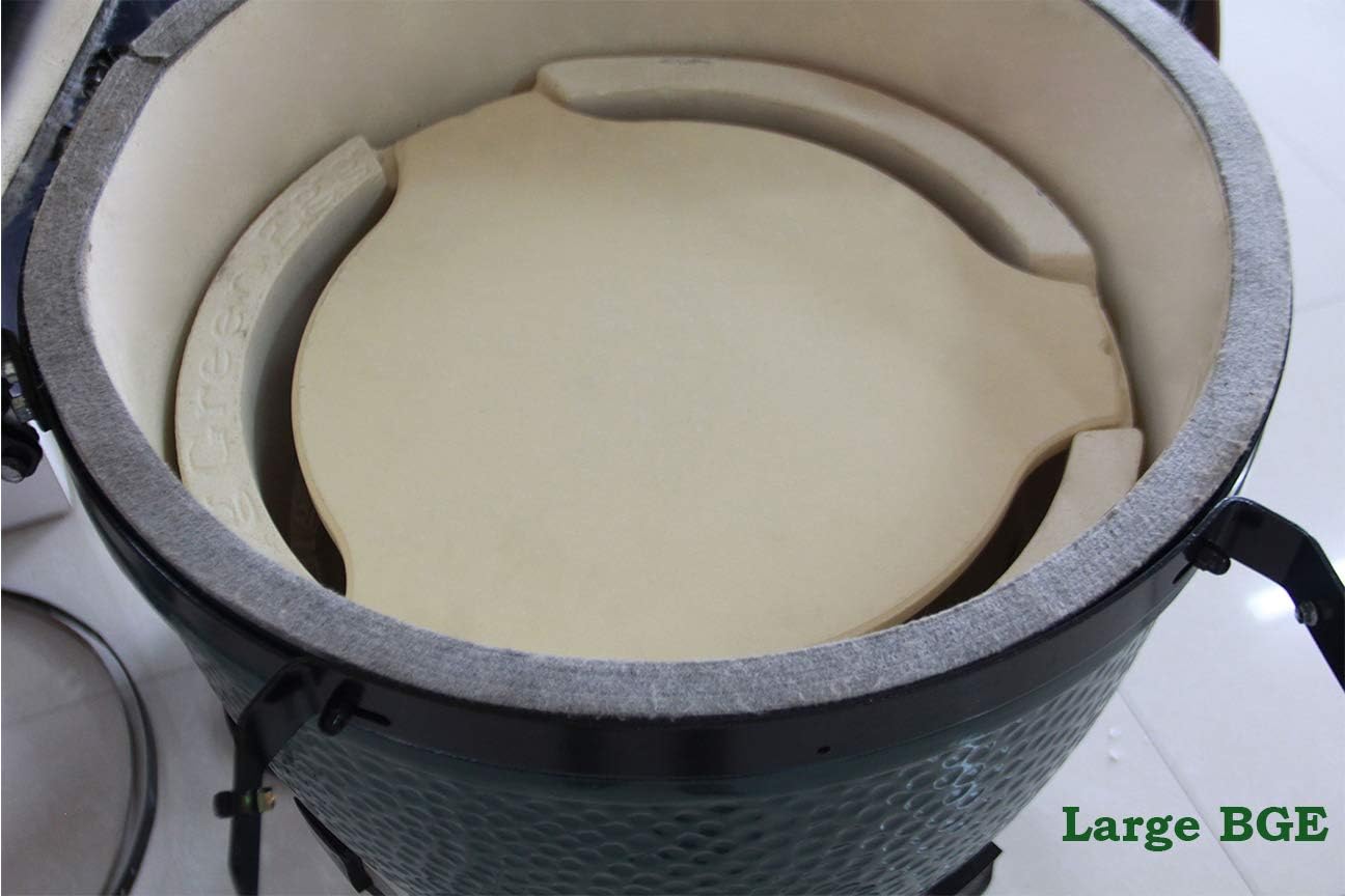 Dracarys 15" Round Pizza Stone Baking Stones for Grill and Oven, Big Green Egg Accessories, Heavy Duty Ceramic Pizza Grilling Pan, Thermal Shock Resistance Perfect for Baking Crisp Crust Pizza : Garden & Outdoor