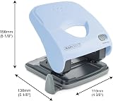 Rapesco 1528 X5-40ps Less Effort 2 Hole Punch 40 Sheet Powder Blue view 5