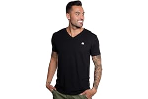INTO THE AM Premium V Neck T Shirts for Men - Modern Fitted Tees S - 2XL Vneck Undershirts