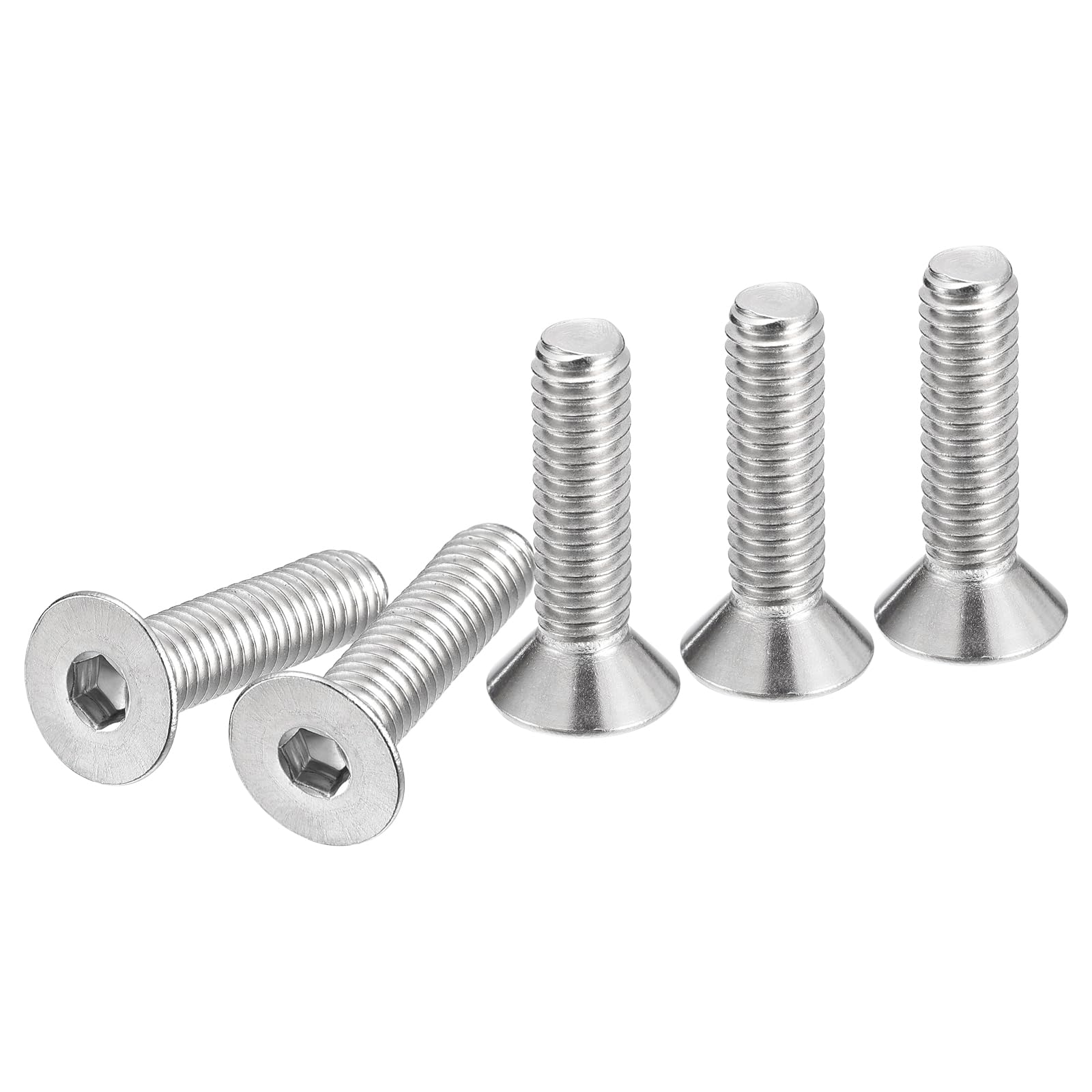 DTGN 5/16-18 x 1-1/4" Flat Head Socket Cap Screws, 20 Pack 304 Stainless Steel Hex Socket Flat Head Screws, Full Thread, Countersunk Bolts