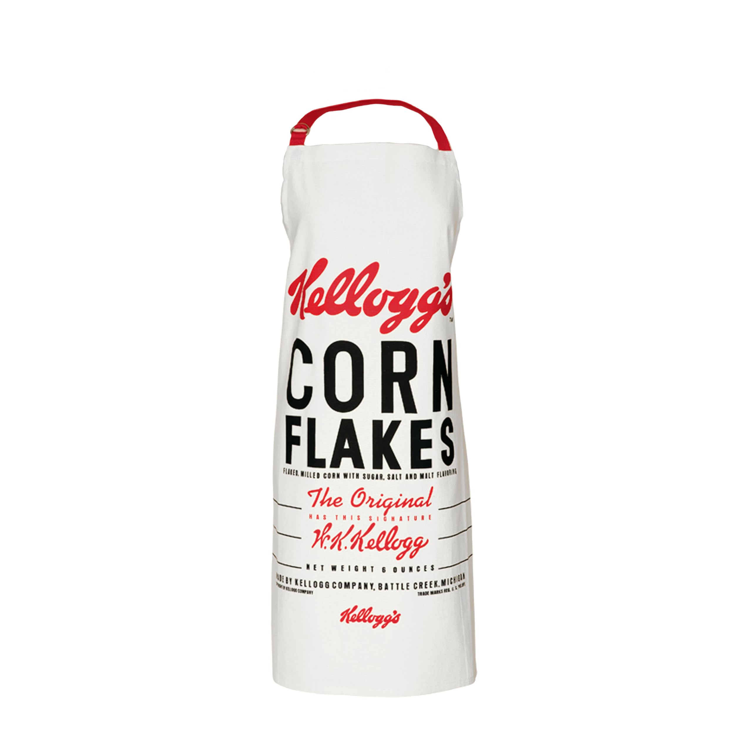 Dexam - Adult Apron, Vintage Kellogg's Corn Flakes Design, Adjustable Waist & Neck Straps, Front Pocket, Ideal Kitchen Chefs Apron
