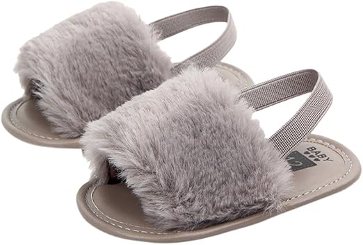 baby girl fluffy sandals