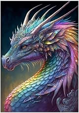 Tomoyuki 5D Diamond Art Kit Dragon Diamond Painting by Numbers for Kids Adults