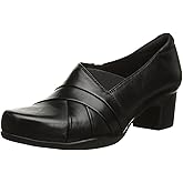 Clarks Women's Rosalyn Adele Dress Pump, Black Leather, 7 M US