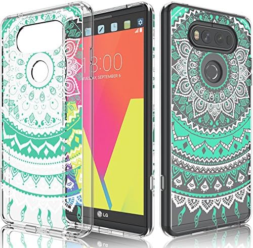 LG V20 Case, LG V 20 Case For Girls, Tekcoo [TFlower] Retro Pattern Transparent [Crystal] Cute Lovely Adorable Ultra Slim Clear Hard TPU Skin Scratch-Proof Bumper Phone Cover Cases For LG V20 2016