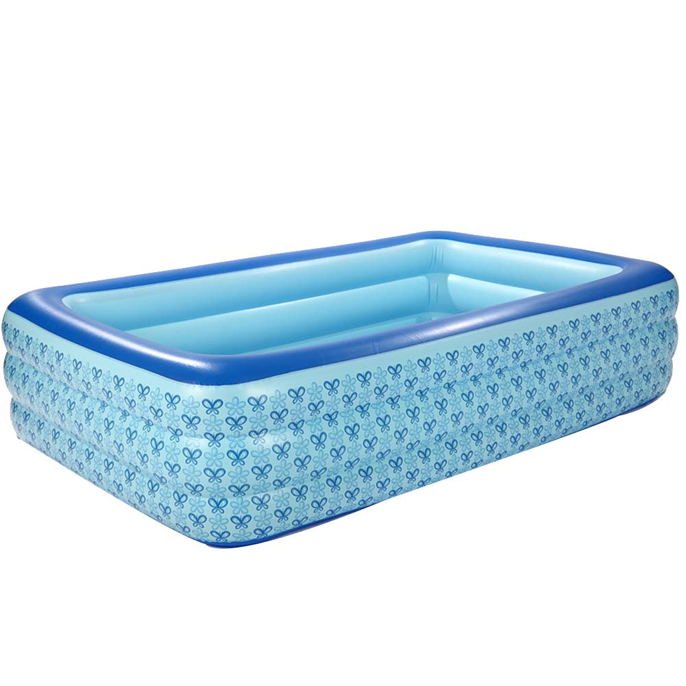 WQING Rechteckiges aufblasbares Planschbecken 300 x 180 x 60 cm für