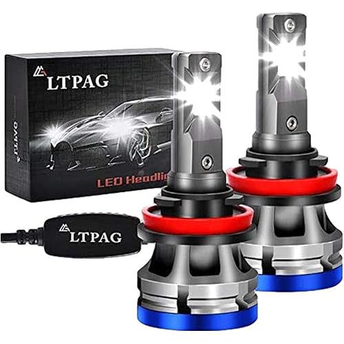 H11 LED Headlights Bundle with H11 LED Fog Lights, Low Beam and Fog Lights Combo, 6000K Bright White, Halogen Replacement, Quick Installation