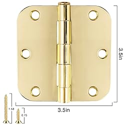 Rounded Door Hinges 3-1/2" x 3.5 inch, 5/8