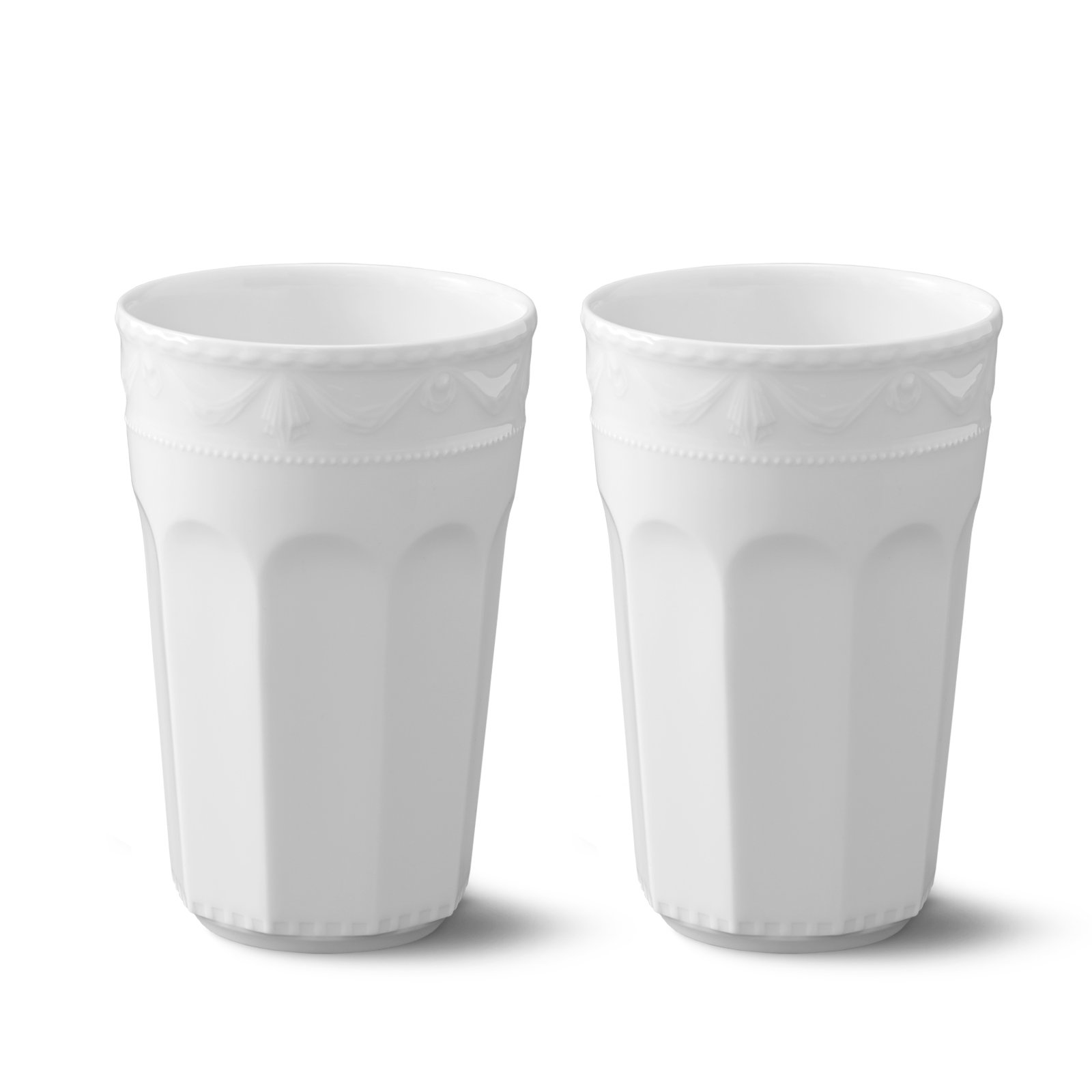 KPM Berlin Kurland Porcelain Mug Set – Latte Mug – Coffee Mug – Tea Mug – The Perfect Mug for Any Occasion – White – Size 3 0.48 L