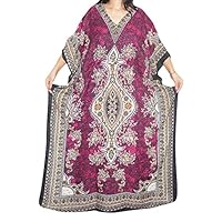 Women's Lorena Caftan Beach Cover up Pink Dashiki Maxi Dresses XXXL