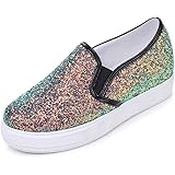 glitter slip on shoes womens