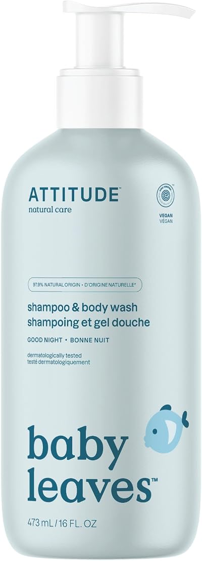 ATTITUDE 2in1 Baby Shampoo & Body Wash, 473 mL, Vegan, EWG Verified