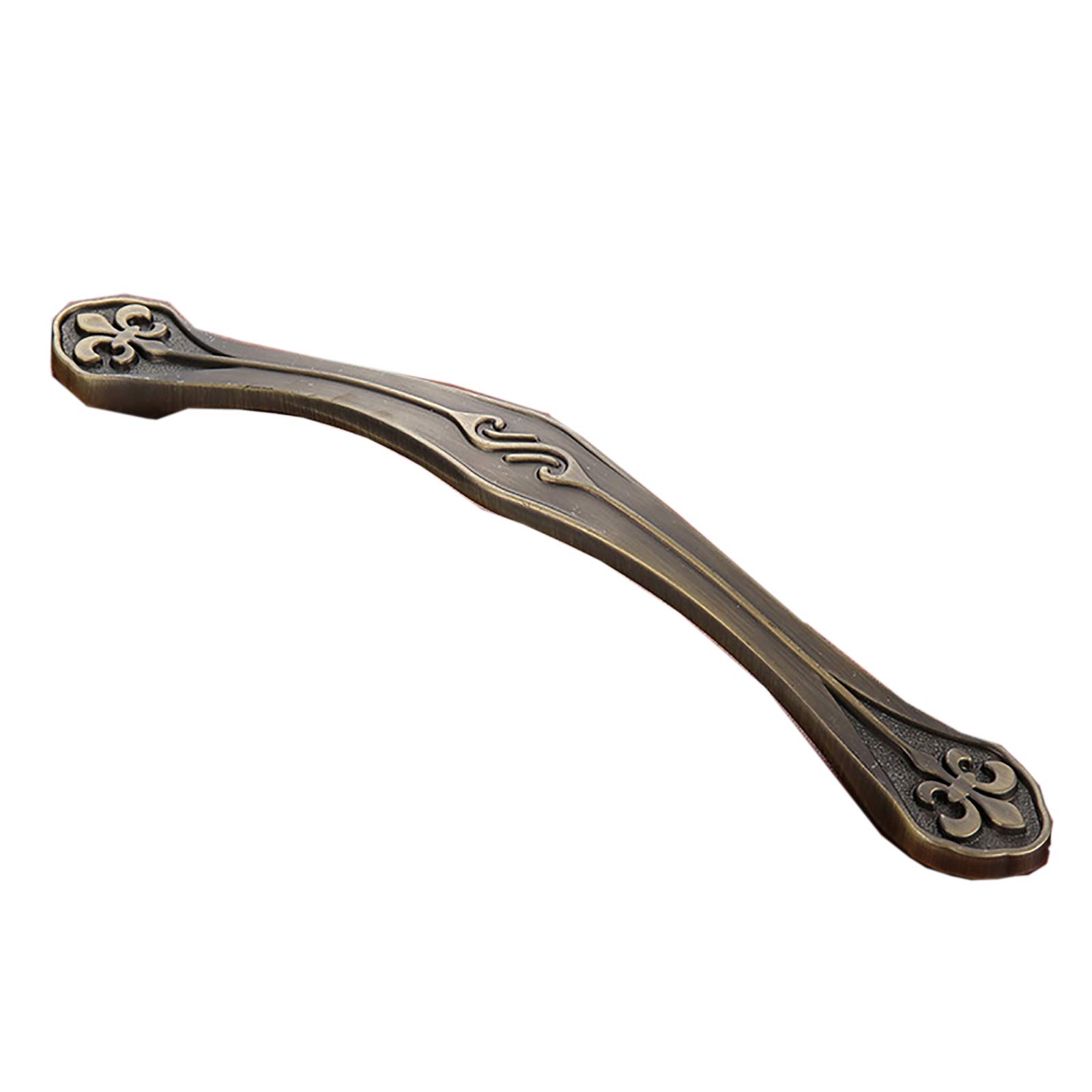 Zinc Alloy Antique Bronze Cabinet Door Handle Pulls, Retro Cabinet Cupboard Dresser Pulls, Furniture Knobs, Wardrobe Drawer Knobs, Hole Center 128mm, 1 Pcs
