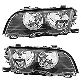 Driver and Passenger Halogen Headlights Headlamps Replacement for BMW 3 Series 63 12 6 902 753 63 12 6 902 754