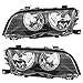 Driver and Passenger Halogen Headlights Headlamps Replacement for BMW 3 Series 63 12 6 902 753 63 12 6 902 754