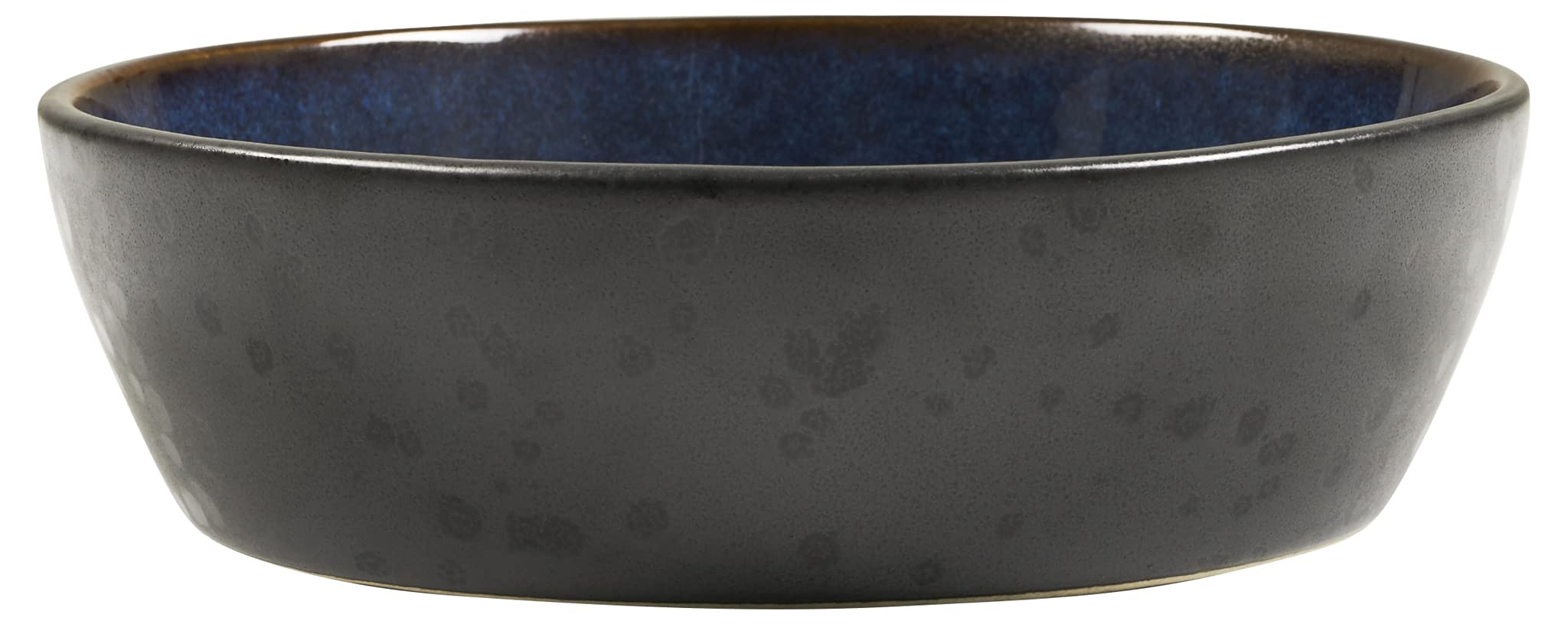 BITZ Soup Bowl, Earthenware Soup Bowl, 18 cm in Diameter, Black/Dark Blue