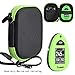 Golf GPS Case by CaseSack, Specially Designed for IZZO Swami 4000+ Golf GPS, and Swami 4000, Swami 5000 Golf GPS Rangefinder; Garmin Approach G30, G6, G7 (Black with Green Zip)