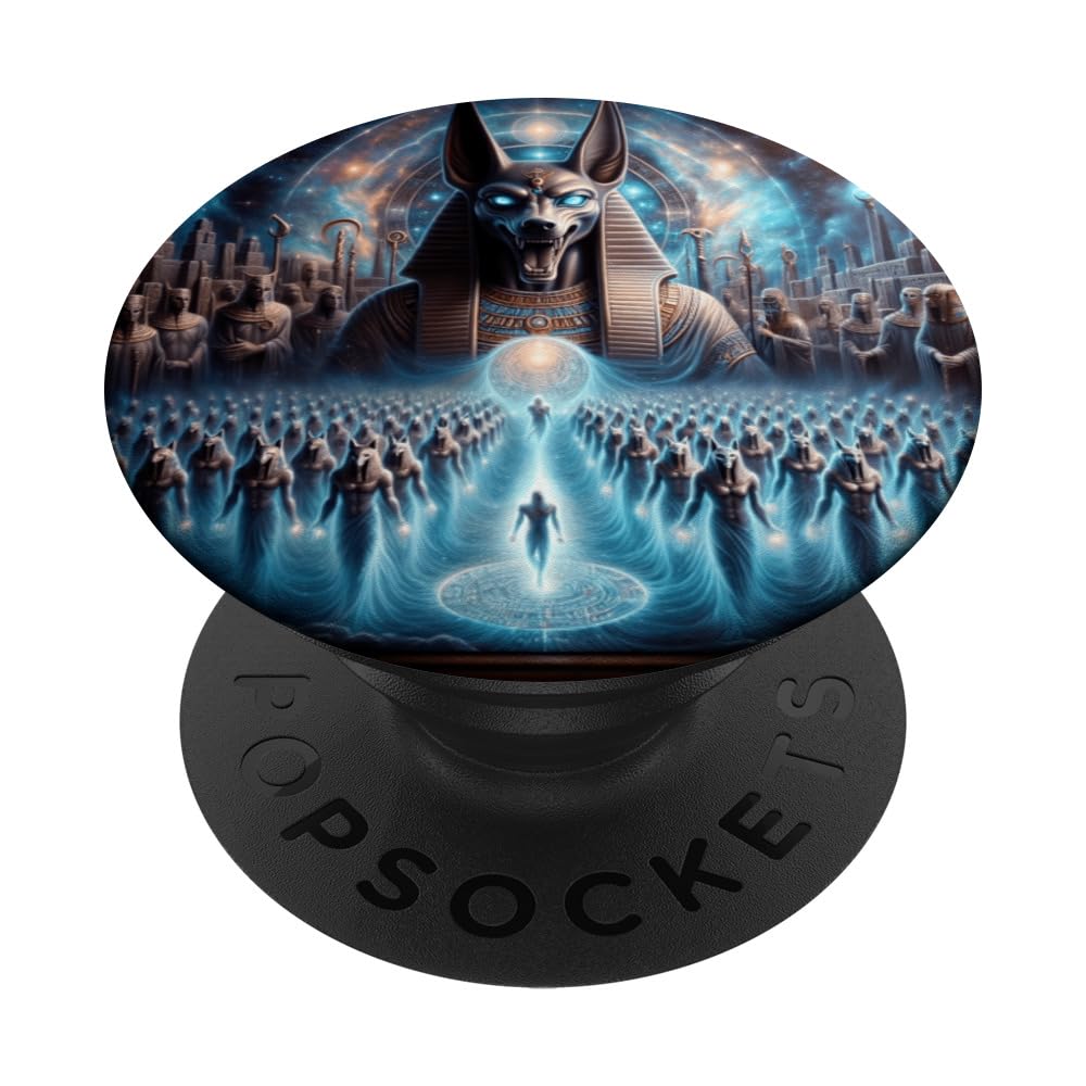 Magic Anubis Egyptian God Afterlife Egyptian Mythology Print PopSockets Swappable PopGrip