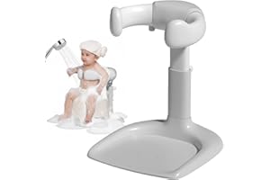 Wanchouse Baby Bath Stand, Foldable Standing Bathtub for Baby, Shower Stand and Bath Support for Infants and Toddlers (6–36 Months), Non-Slip Adjustable Baby Standing Support, Grey