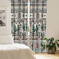 Ambesonne Mexican Window Curtains Pack of