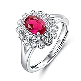 JIANGXIN 925 Sterling Silver Anniversary Ring