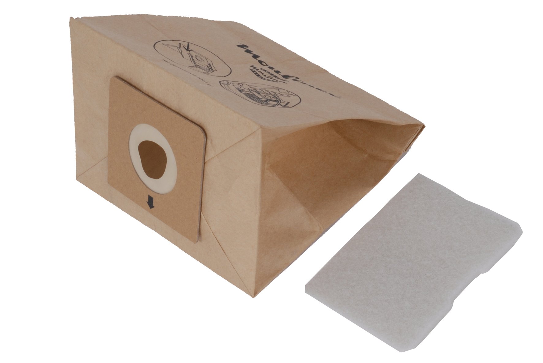 Moulinex MT000501 Vacuum Cleaner Bags Paper Set of 6 + 1 Micro-Filter for Accessimo/Compactéo Micro-Filter