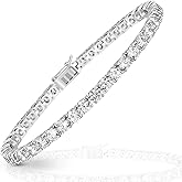 NYC Sterling Tennis Bracelet for Women - 3mm Elegant Cubic Zirconia Bracelet 6.5"-7.5" - Versatile Jewelry for Women, Professional and Social Wear