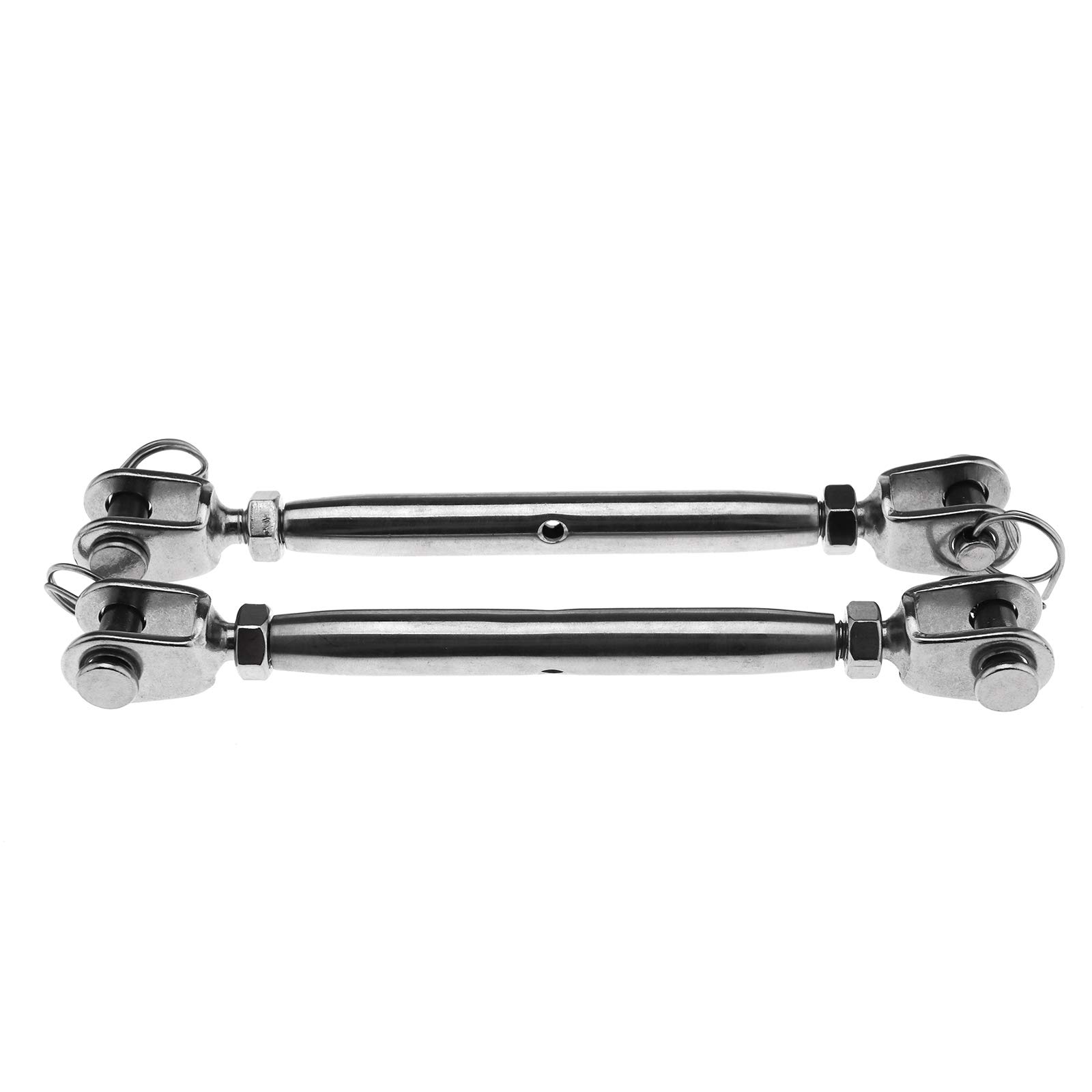 OTOTEC 2 Piece Stainless Steel Rigging Screw Jaw 8mm Closed Body Jaw Turnbuckle Thread