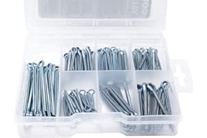 T.K.EXCELLENT T.K. Excellent Cotter Pin Assortment,Zinc Plated Premium Quality Cotter Pins Kit,Holds Pins 106Pcs