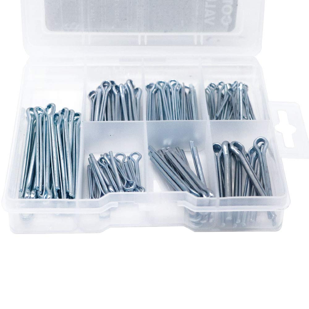 T.K.Excellent Cotter Pins Assortment,Zinc Plated 106Pcs