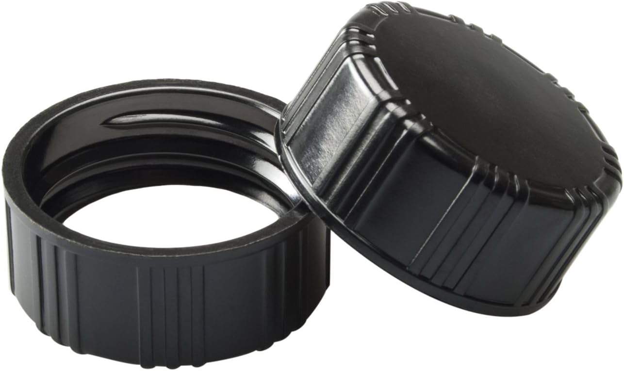Kimble 73803-38430 Phenolic Cap with White Rubber Liners, Black, 38-430 GPI Thread Finish (Case of 144)