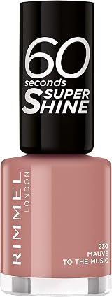 Rimmel 60 Seconds Mauve to the Music Nail Polish 8ml Quick-Dry High Shine