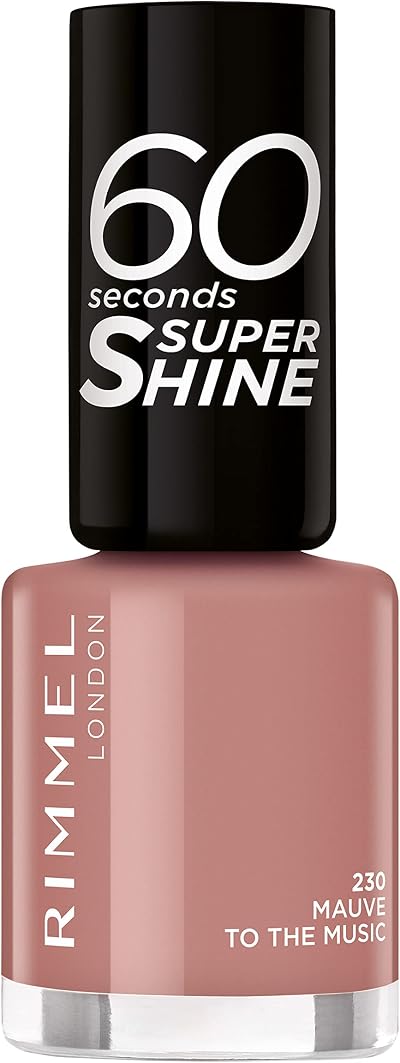 Rimmel 60 Seconds Mauve to the Music Nail Polish 8ml Quick-Dry High Shine