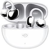 THINKAR SoraClips Open Ear Earbuds, 4.6G Ultra Lightweight Clip On Headphones, 31H Playtime AI ENC Wireless Bluetooth 5.4 Clear Call Earphones, Comfort for Sport Running Workout Travel, White