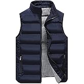 XinYangNi Mens Puffer Vest Quilted Outerwear Winter Warm Down Puffy Vests Lightweight Casual Padded Jacket