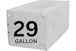 Ameri-Kart 29 Gallon RV Fresh Water Tank, Potable Water Storage Tank for Drinking, Cooking, Cleaning, Showering, for Campers, Trailers, Motorhomes, RVs, Cube Shape, 32" x 16" x 14" (WT-5077)