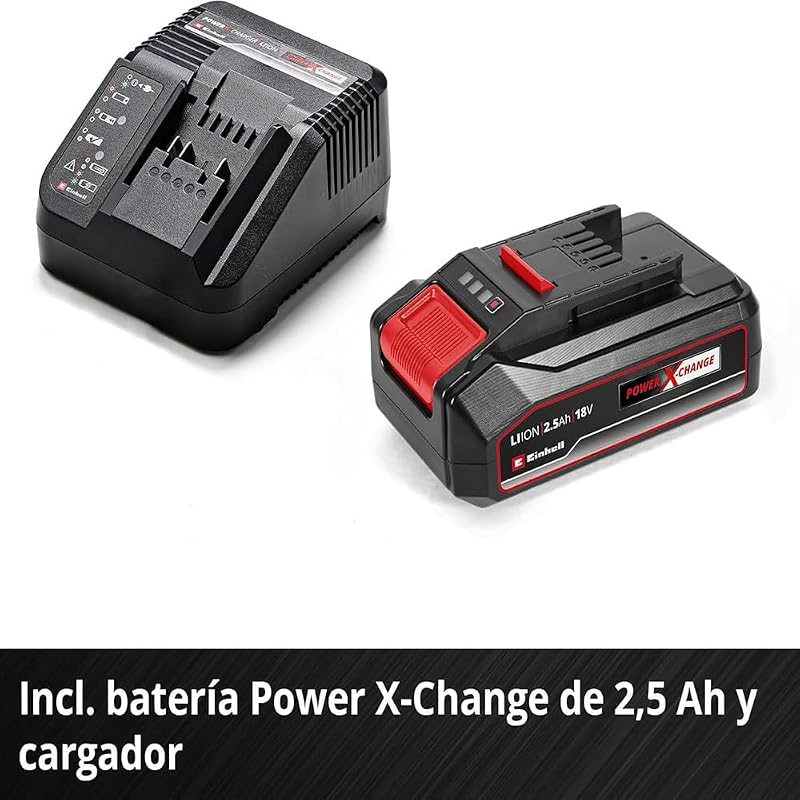Taladro percutor con batería TE-CD 18/44 Li-i Power X-Change (18V, 44 Nm, función de perforación por percusión, portabrocas metálico de 13 mm, 2 velocidades, incl. batería de 2,5 Ah y batería)