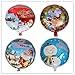 King&Pig 12pcs/Set Different Christams Foil Mylar Helium Aluminum Film Balloons for Party Brithday Festival Christmas Decorations