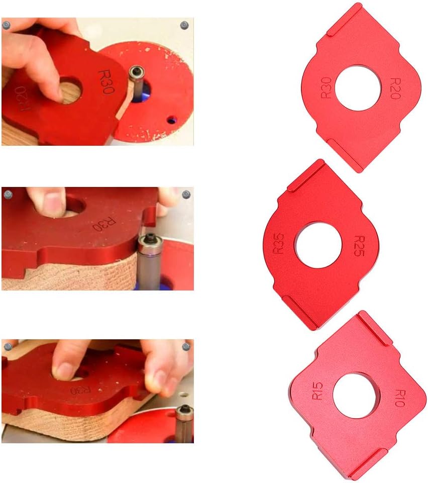 2 Stück 4-in-1 Aluminium Frässchablonen Für Oberfräse, Tisch Ecke Radius Jig Router Templates Spannvorrichtung Schnell R Winkel Fase Locator Fur Holzbearbeitungr15202530t15202530 92165114