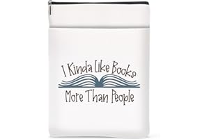 NGZS Book Lovers Gifts Book Sleeve, Bookish Book Club Gifts Book Covers for Paperbacks, Christmas Birthday Book Pouch Book Protector, Bookworm Librarian Gifts for Women Reader Mentor Book Accessories